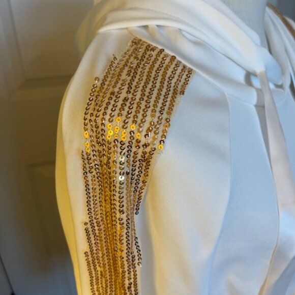 White and gold sequin jogging suit XXL - Picture 3 of 9